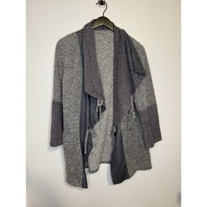 Wool Blend Sweater Womens Large Button Wrap Cardigan Made in Italy Pocket